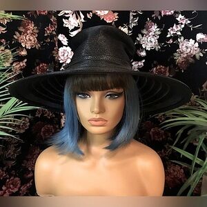 Vintage Black Ribbed With Black Bow Frank Olive for Saks Fifth Avenue Hat